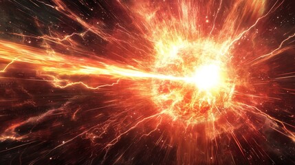 comic style sci-fi energy blasts, including laser beams, lightning zaps, dynamic plasma explosions with radiant light trails