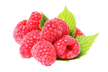 Raspberry on white background isolated