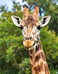 Obraz premium Close-up of a giraffe's face (2)