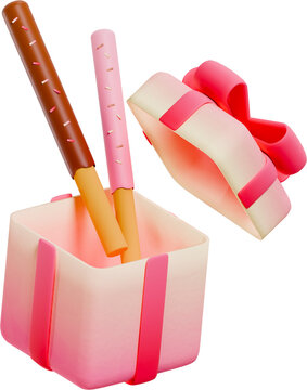 3D 빼빼로 선물 상자, 3D pepero gift box