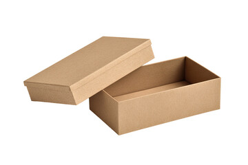 Open cardboard box, light brown