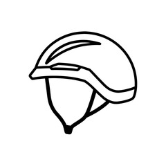 Outline of a bike helmet on transparent background
