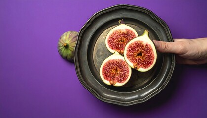 Figs on a vintage plate