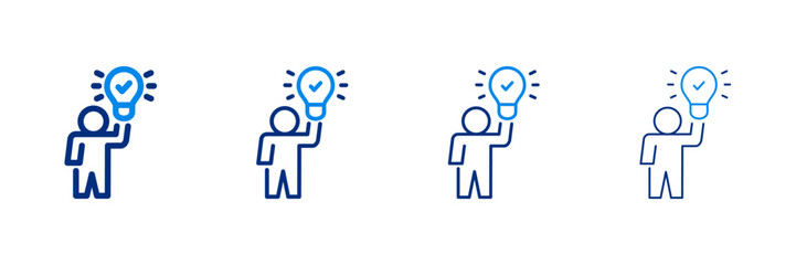 Innovation Icon Set With Two Colors And Multiple Line Styles Vector Illustration.