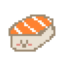 Smiley Salmon sushi art