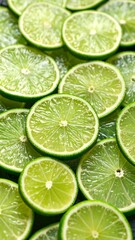 Close-up of many lime slices (3)