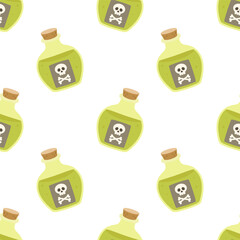 halloween pattern with poison