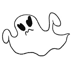 Angry Cartoon Ghost Illustration. Part of Ghosts Set. Set of Ghosts. Halloween themed set.