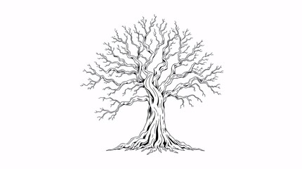 Fototapeta premium Leafless Tree Drawing