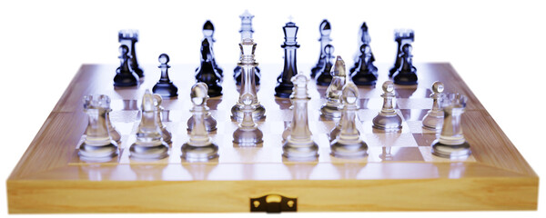 Leadership and Strategy Concept – Chess Game Ready to Start
