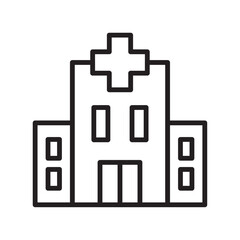 Editable Medical Hospital Line Icon