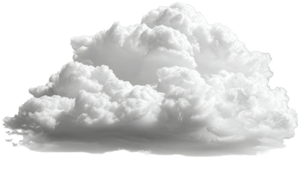 A large, fluffy white cloud