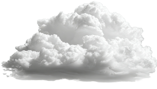 A large, fluffy white cloud