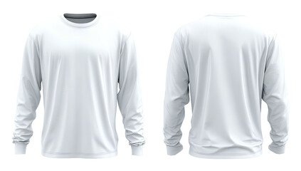 Blank white long-sleeve shirt mockup