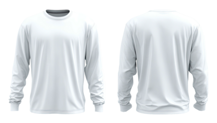 Blank white long-sleeve shirt mockup