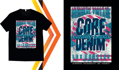 Core Denim , t-shirt design Urban Aesthetic Streetwear T-Shirt Design – Modern Minimal Style for Trendy Youth.