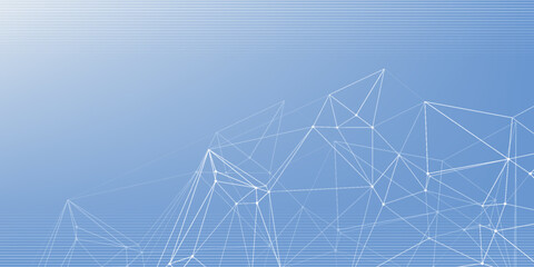 Global network connection banner design template. Header social network communication in the global business concept. Big data visualization. Internet