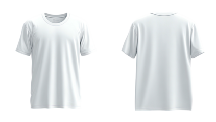 Front and back view of a plain white t-shirt (1)