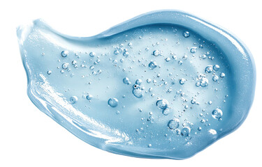 Light blue gel,  air bubbles