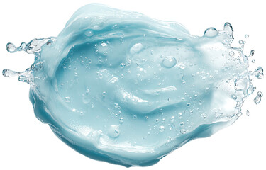 Light-blue cosmetic gel splash