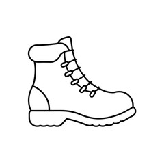 Outline of a hiking boot on transparent background