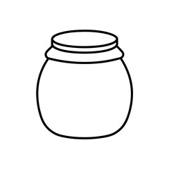 Outline of a closed jar on transparent background