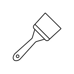 Outline of a paint brush on transparent background