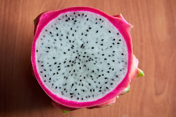 Red Pitahaya on a red background