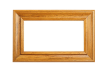 Empty light brown wooden picture frame (4)