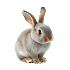 Obraz premium Isolated Gray Bunny Rabbit Sitting
