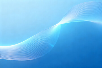 Abstract blue wave pattern with smooth flowing lines and gradient background