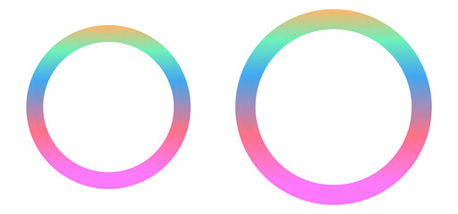 Colorful Gradient Circle Rings Icon Set