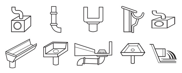 gutter icons vector illustration