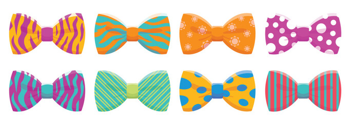 hair ribbon vector items pack vector illustration