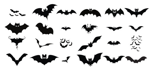 halloween silhouettes black icons and characters trumpkin vector illustration
