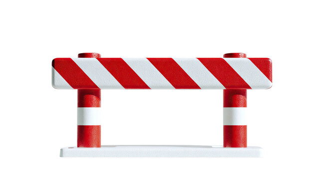 Red and white striped barrier (3)