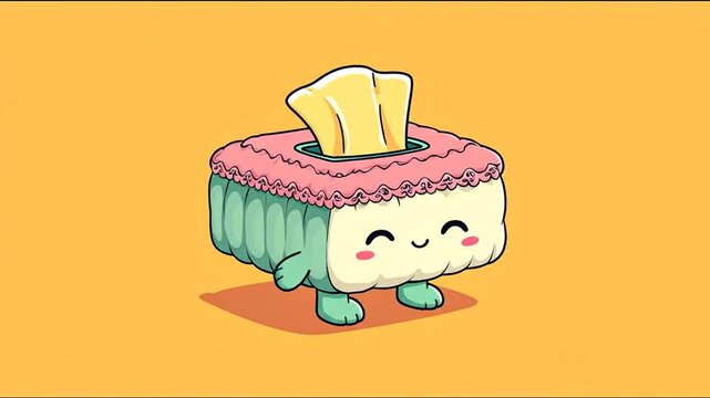 Cute tissue box character
