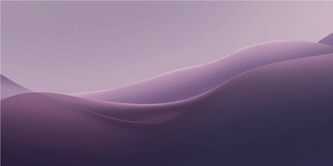 A digital illustration of abstract purple waves with a soft, flowing texture and a touch of blue and pink light