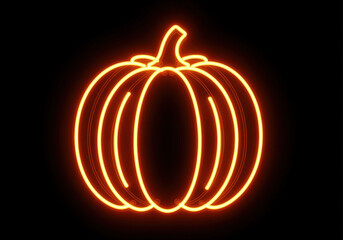 Neon Pumpkin Outline