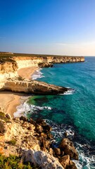 Obraz premium Dramatic coastal scenery with a dramatic rocky shoreline