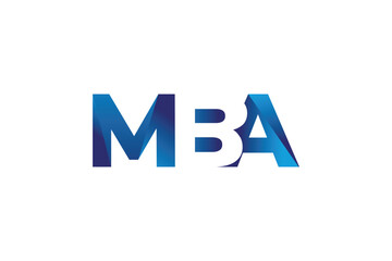 MBA letter mba logo icon