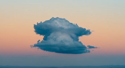 Single cumulus cloud sunrise