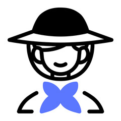 Fototapeta premium This Gaucho icon is suitable for the Argentine culture, etc.