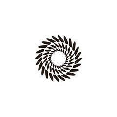 Spiral, bullets geometric symbol simple logo vector