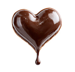 Obraz premium Melted chocolate heart dripping
