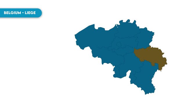 Liege Map Video, Belgium map, Political Map of Belgium, video footage, with name