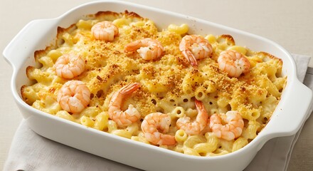 Creamy shrimp macaroni dish