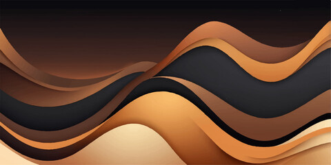 Black and white wavy lines vector design for an abstract artistic background texture