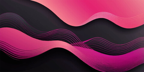 Abstract colorful wave vector illustration background with artistic curve line pattern design for web template or business banner backdrop