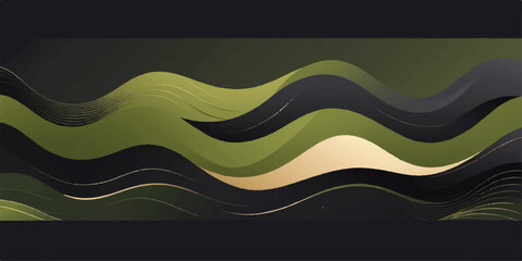 Colorful wavy line abstract vector illustration pattern for modern banner design